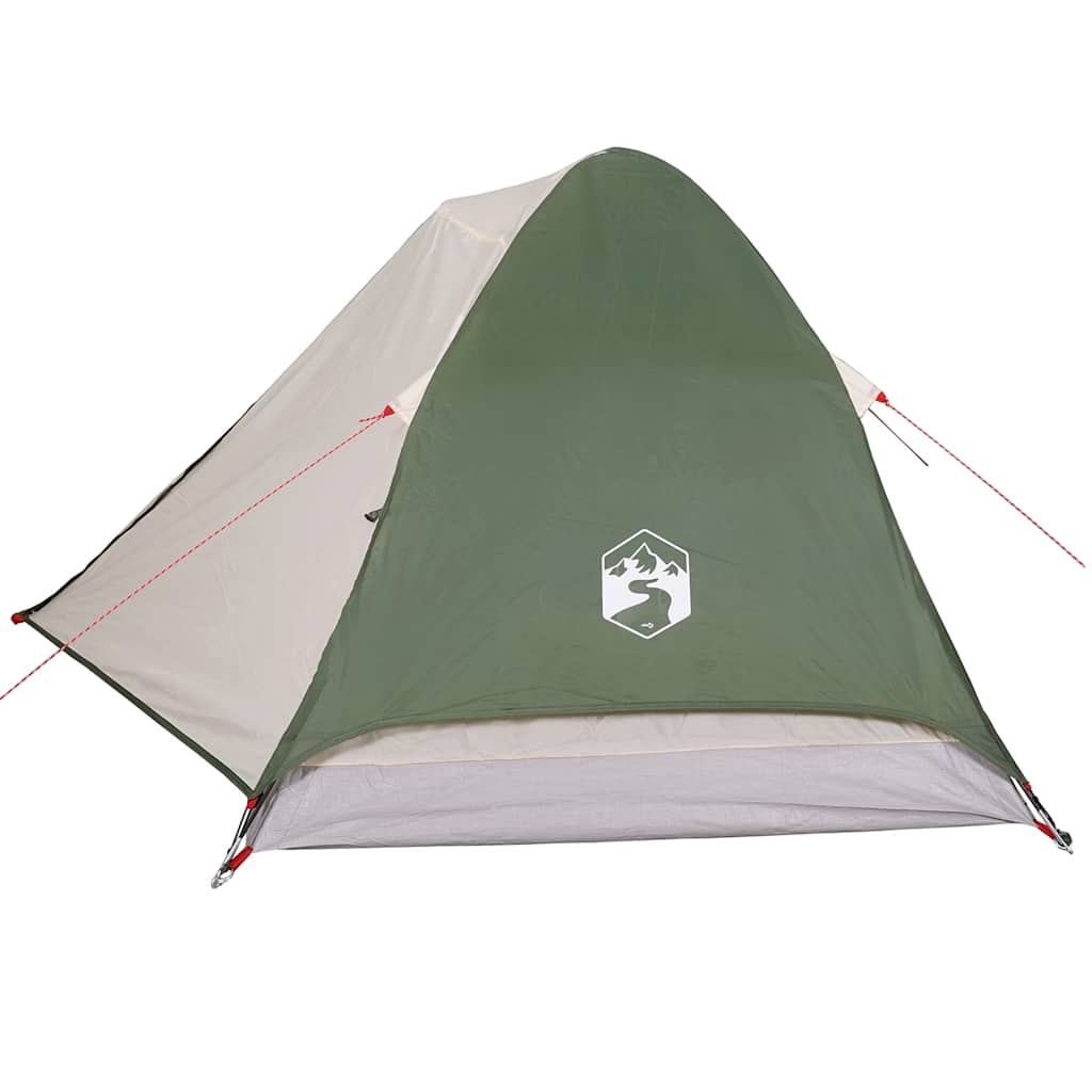 Camping tent, green, two-person, dome-shaped