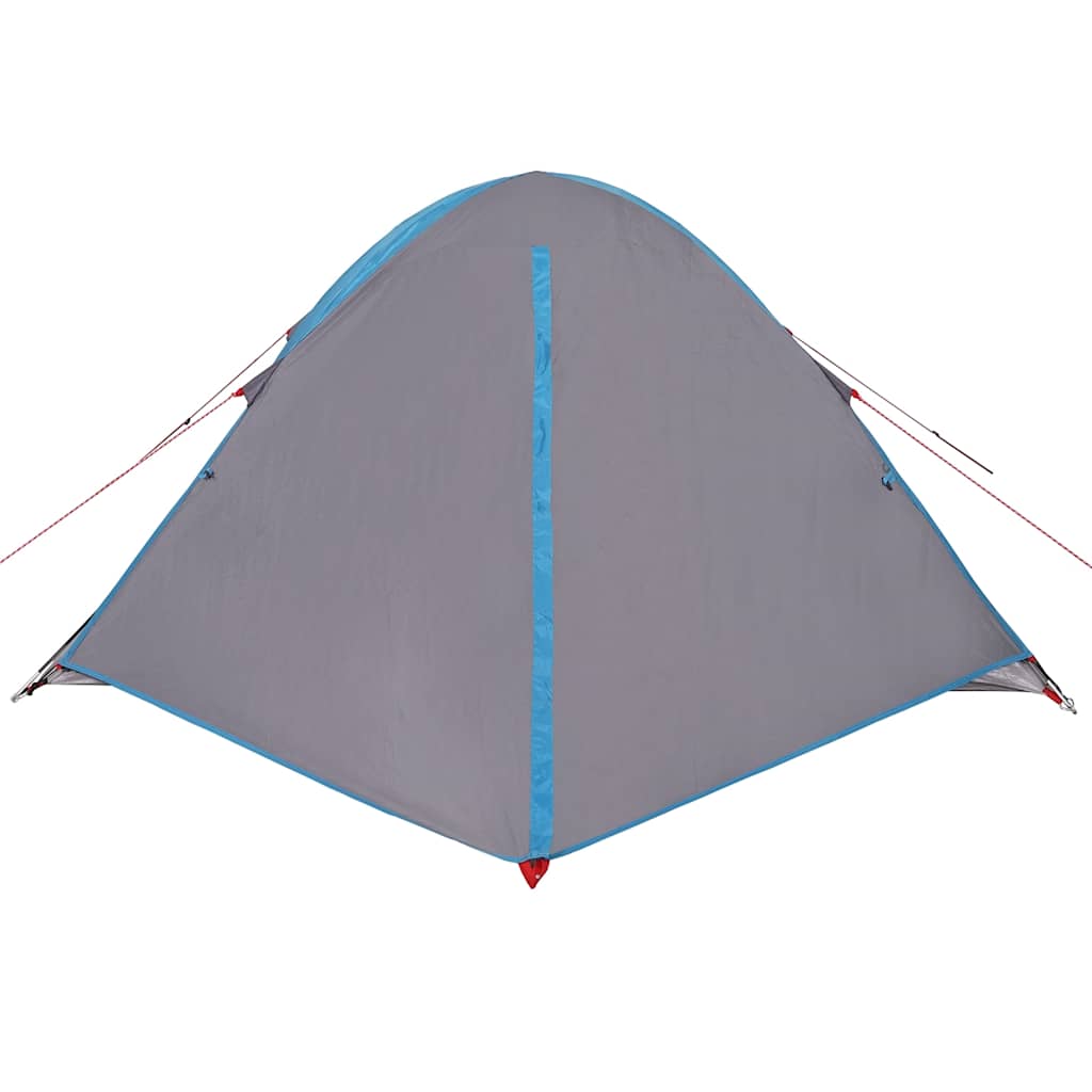 Camping tent, blue, four-person, dome-shaped