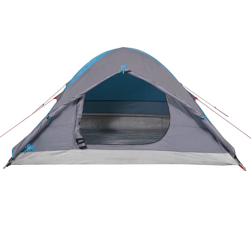 Camping tent, blue, four-person, dome-shaped