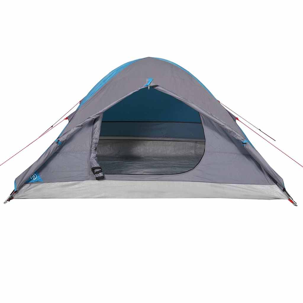 Camping tent, blue, four-person, dome-shaped
