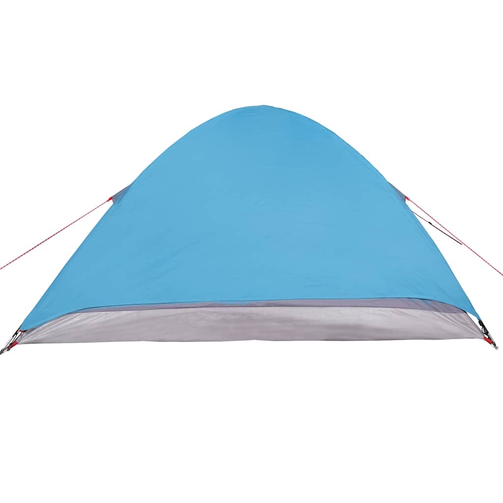 Camping tent, blue, four-person, dome-shaped