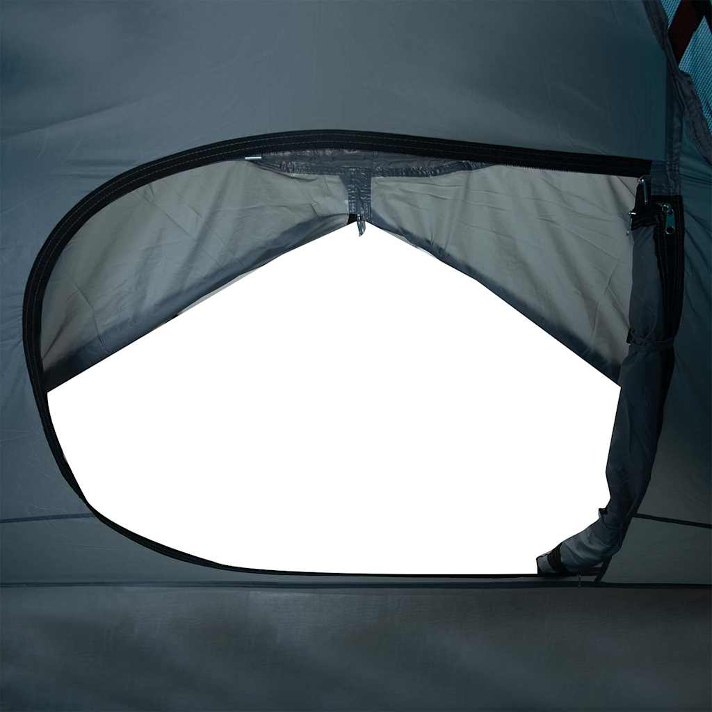 Camping tent, blue, four-person, dome-shaped