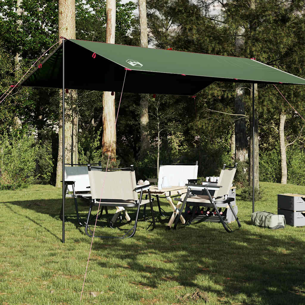 Camping tarp, green, 360x294cm, waterproof