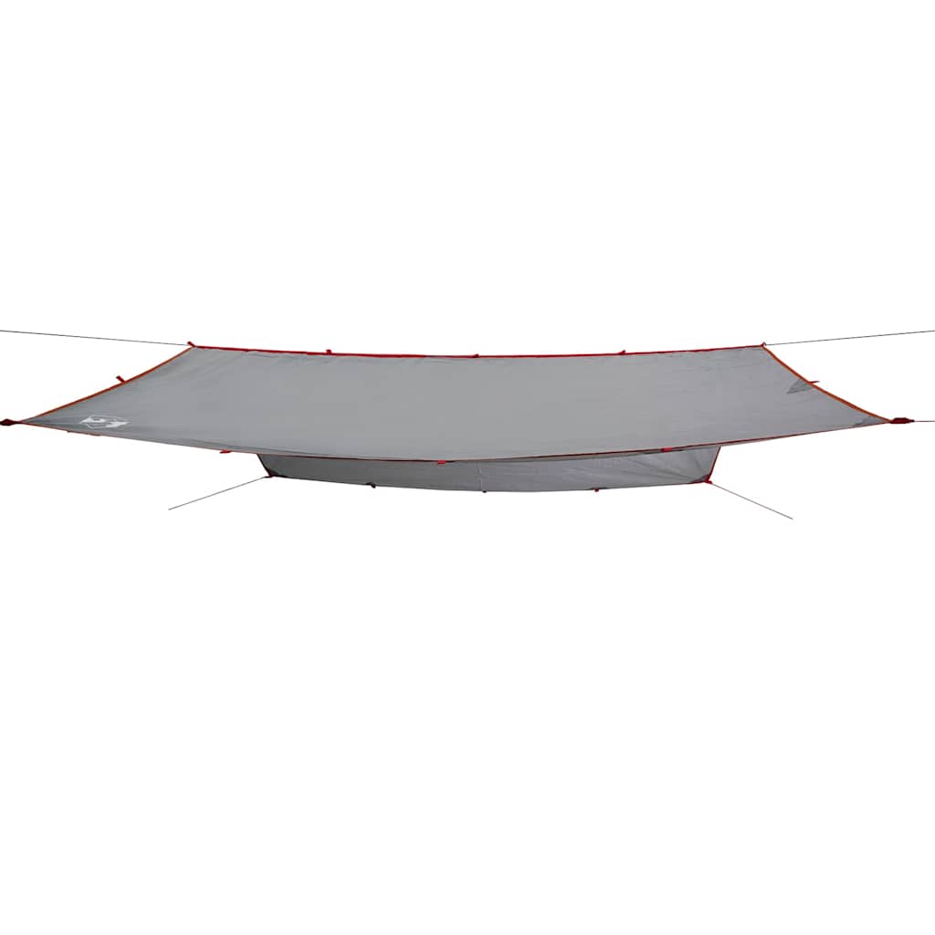Camping tarp, grey and orange, 360x294cm