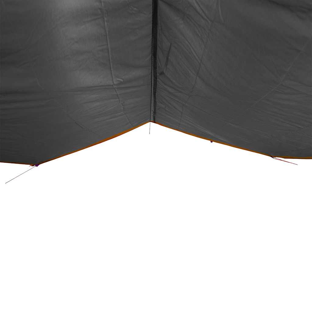 Camping tarp, grey and orange, 360x294cm