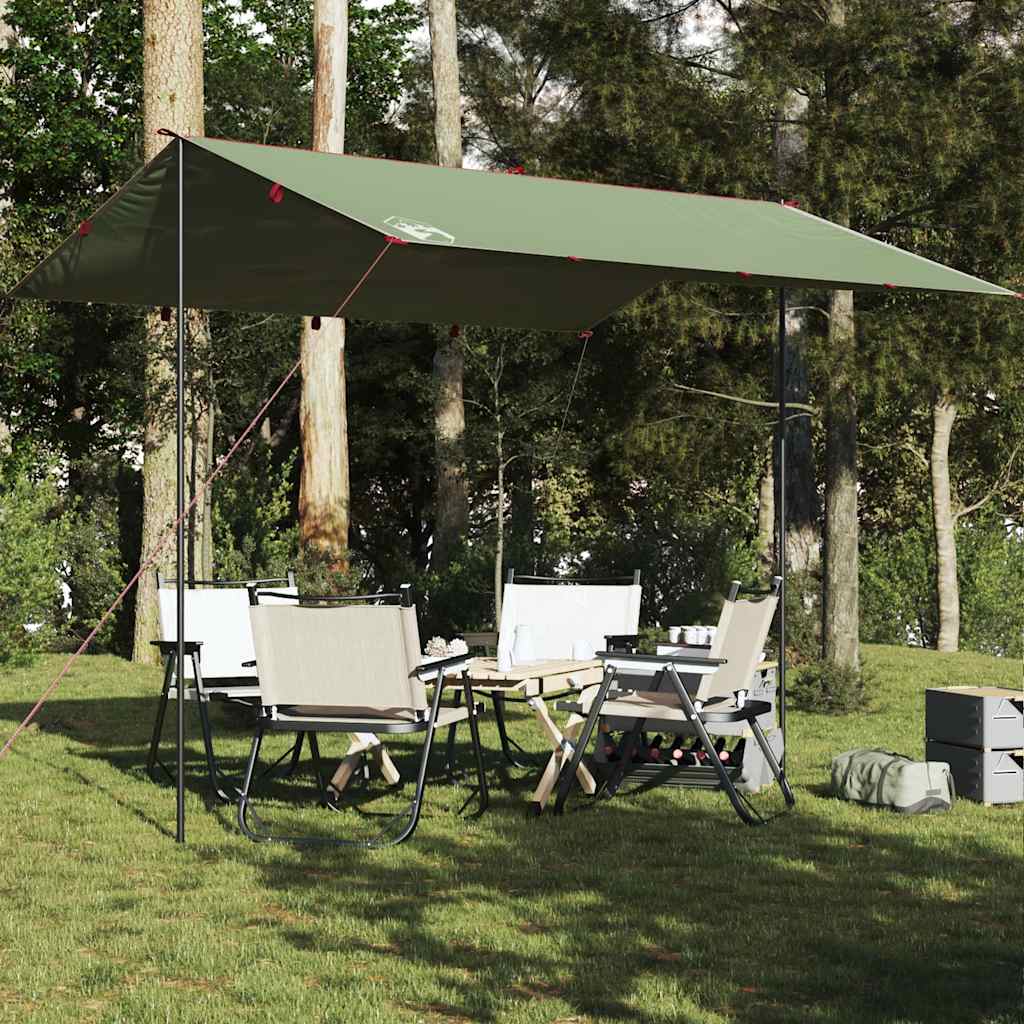Camping tarp, green, 360x294cm, waterproof