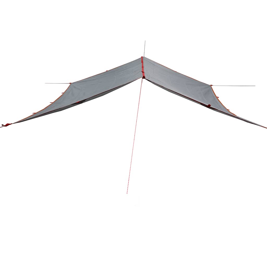 Camping tarp, grey and orange, 400x294cm