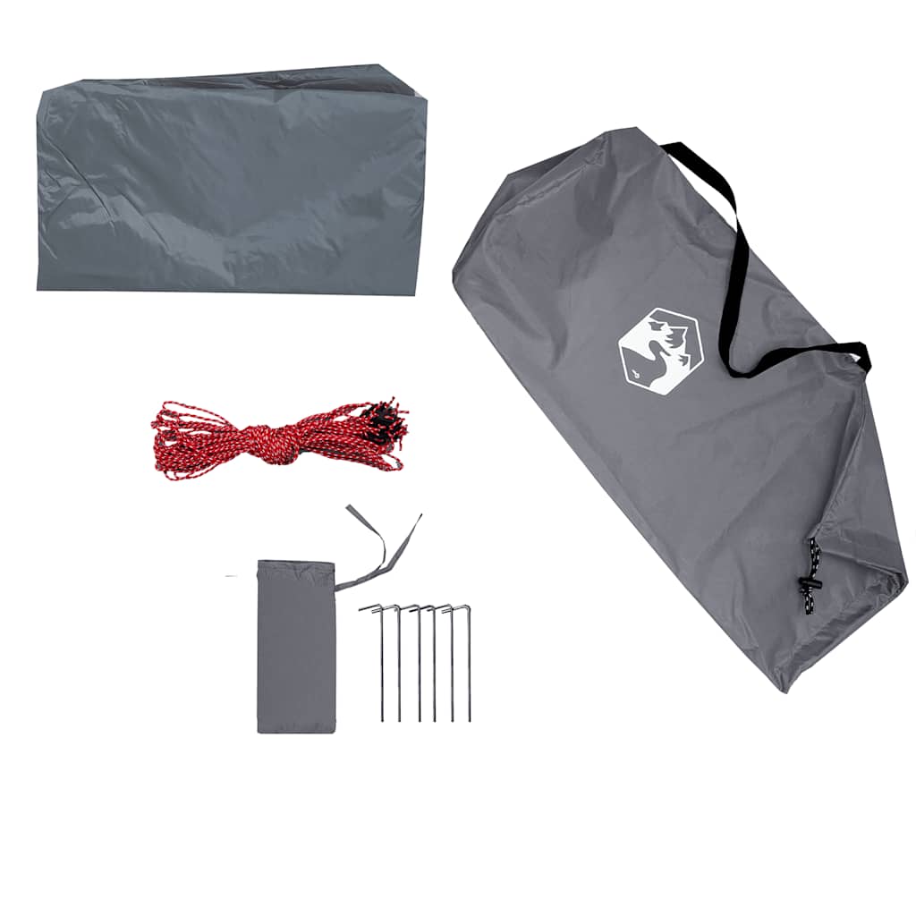 Camping tarp, grey and orange, 400x294cm