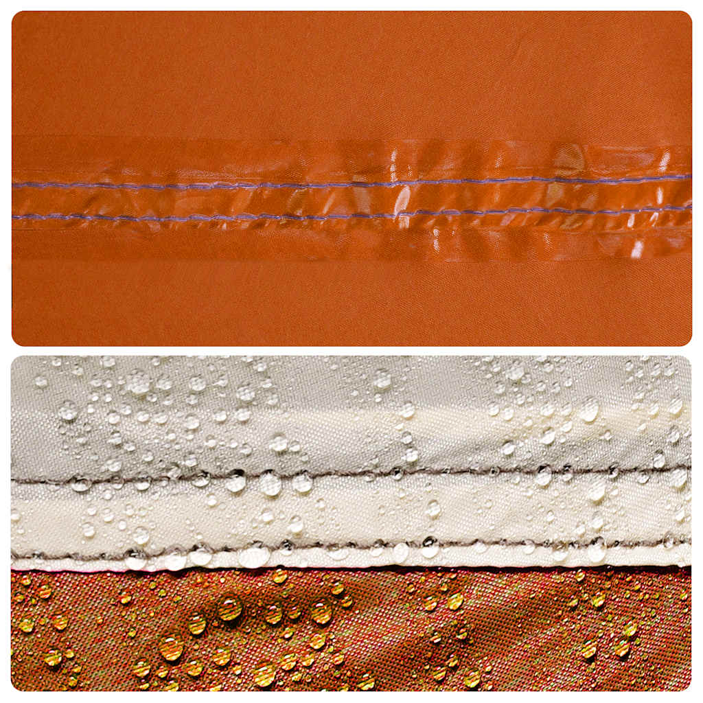 Kempinga telts, pelēka un oranža, 500x294cm