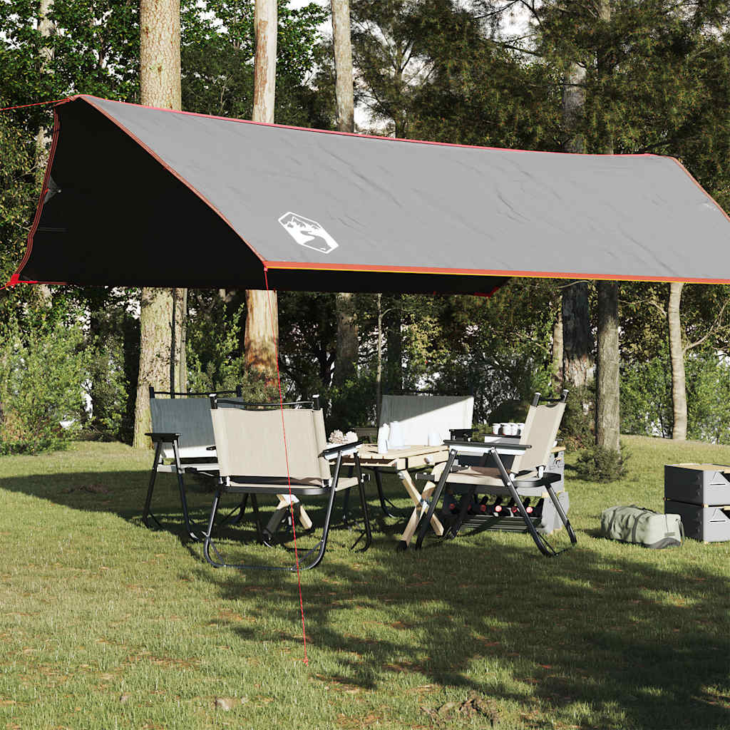 Kempinga telts, pelēka un oranža, 500x294cm