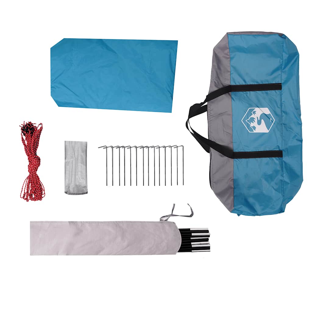Camping tent, blue, 460x305x210cm, waterproof