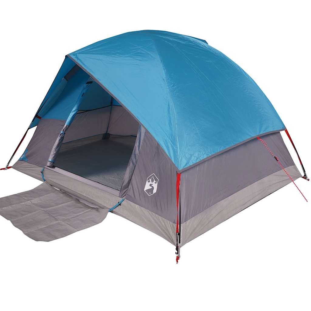 Camping tent, blue, 3-person, dome