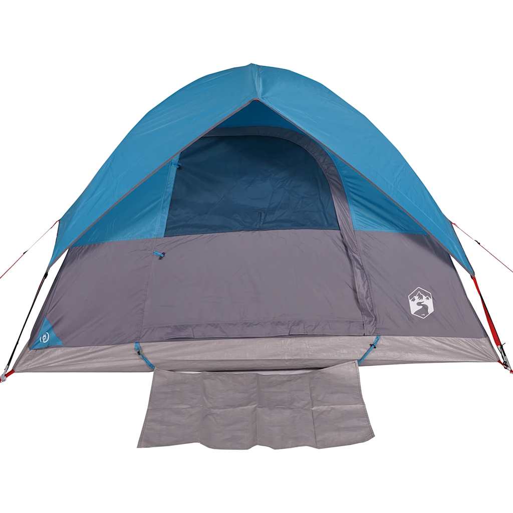 Camping tent, blue, 3-person, dome