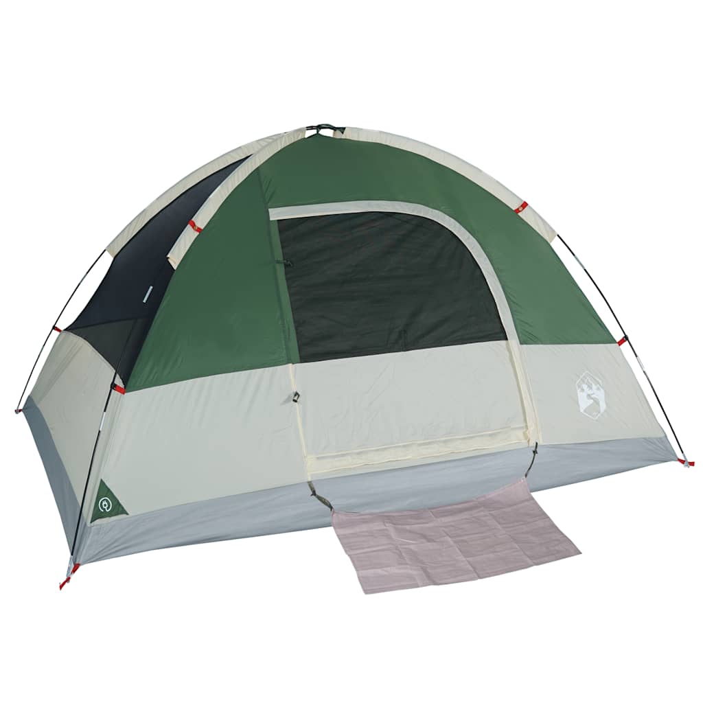 Camping tent, green, four-person, dome
