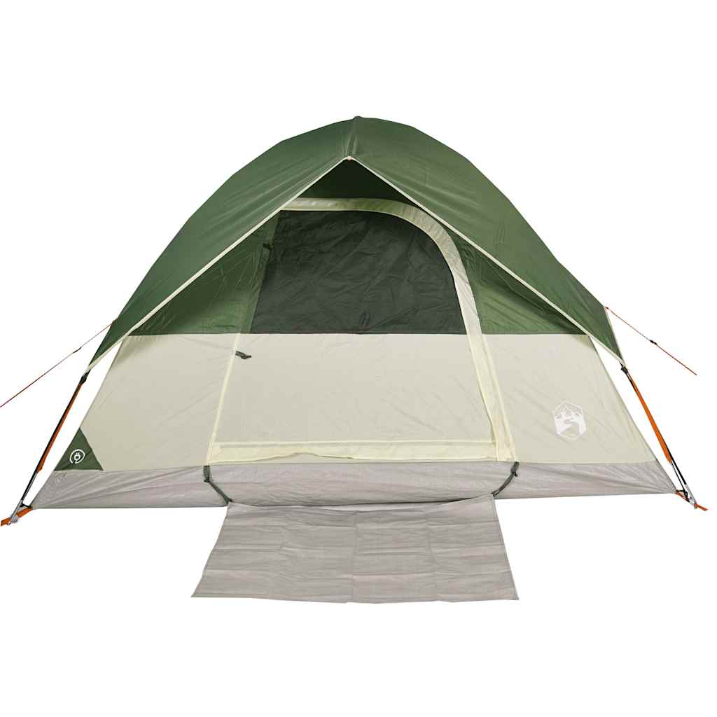 Camping tent, green, four-person, dome