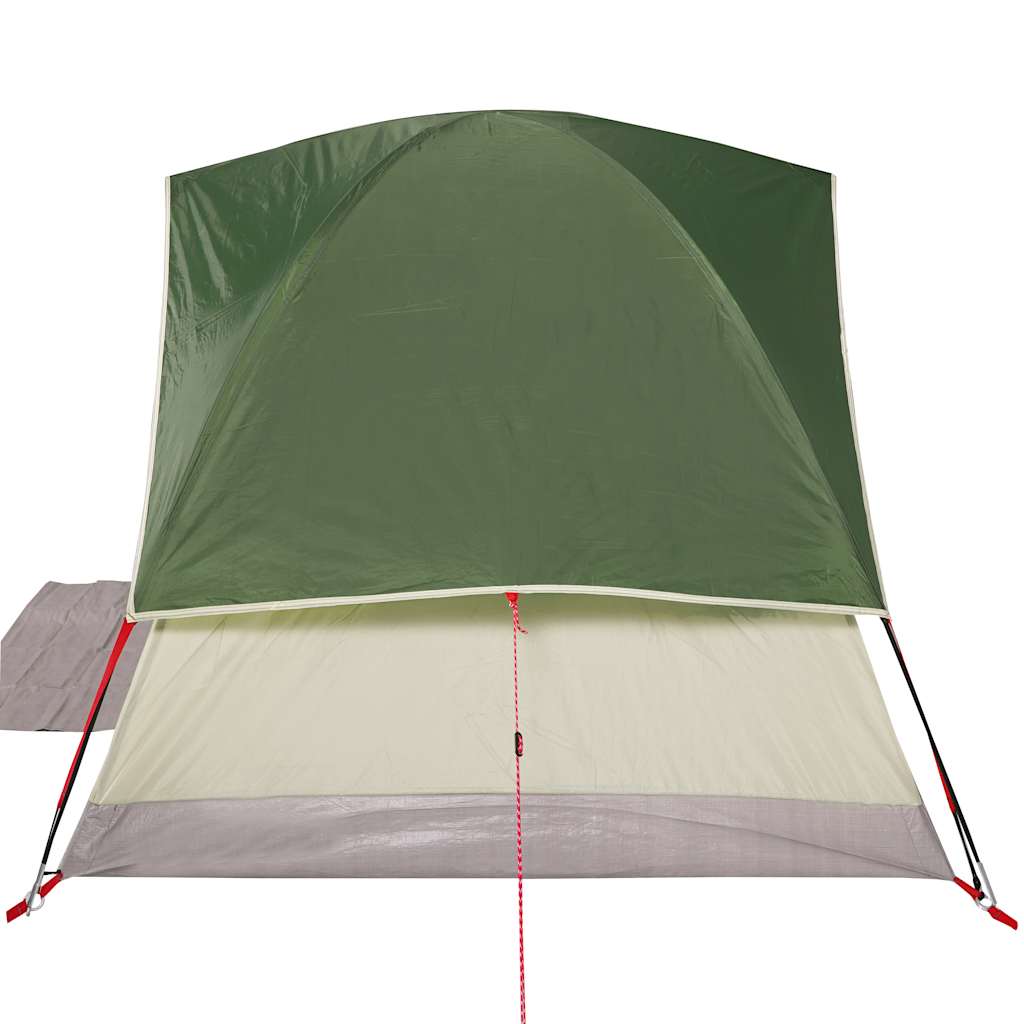 Camping tent, green, four-person, dome