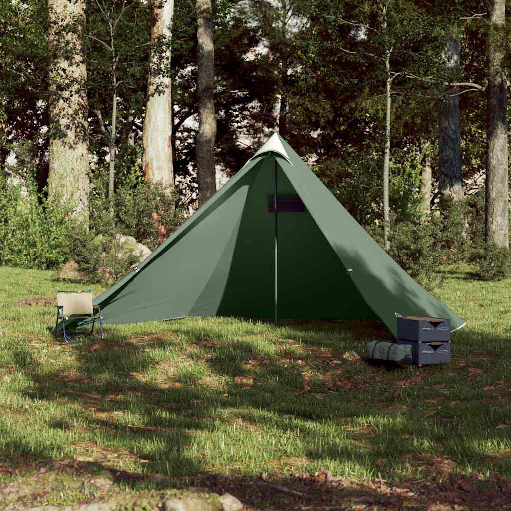 Family tent, green, seven-person, tipi, waterproof