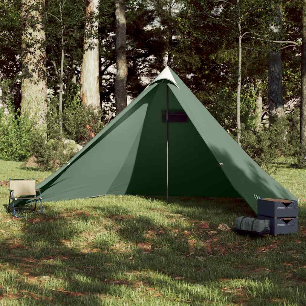 Family tent, green, seven-person, tipi, waterproof