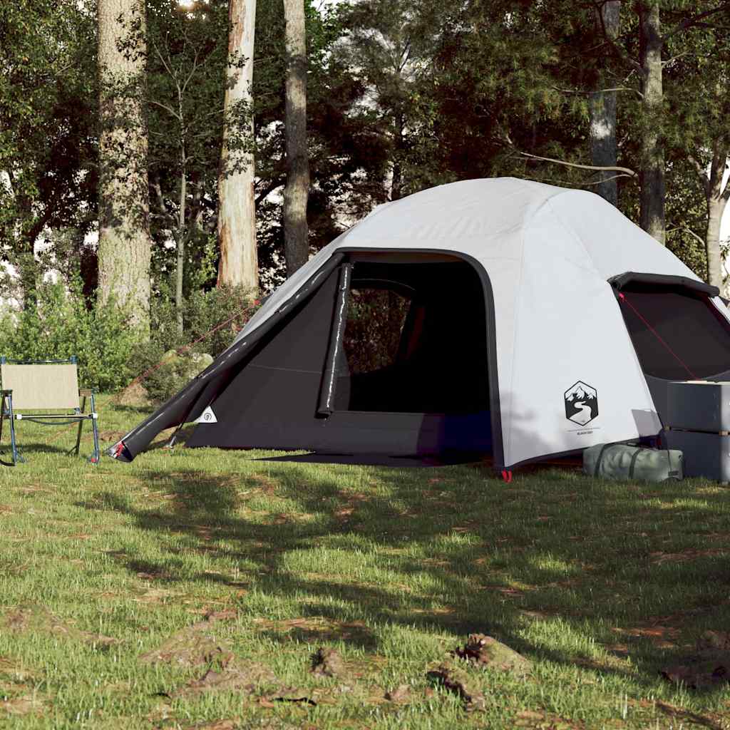 Camping tent, white, four-person, blackout fabric