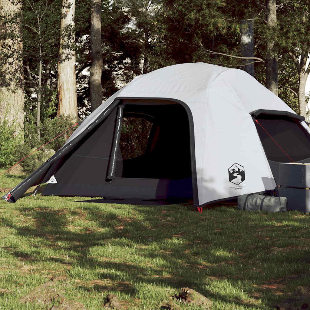 Camping tent, white, four-person, blackout fabric