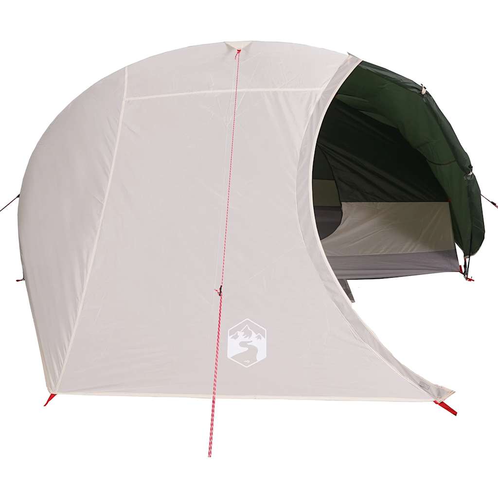 Camping tent, green, four-person, dome