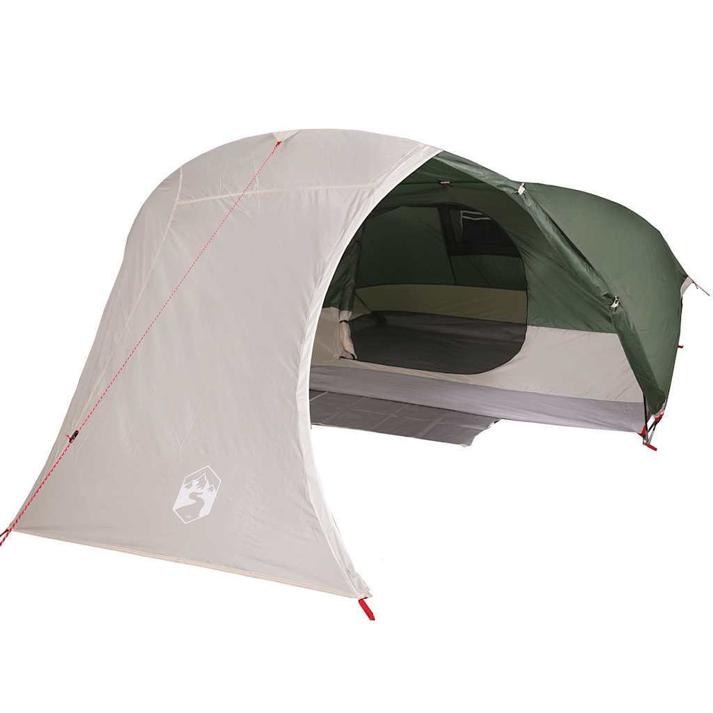 Camping tent, green, four-person, dome