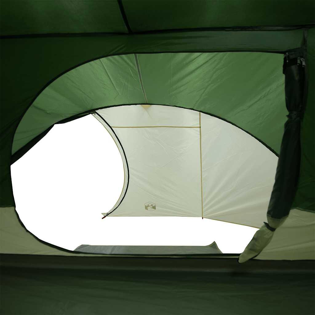 Camping tent, green, four-person, dome