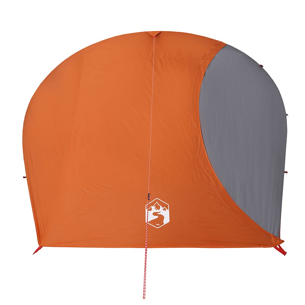 Camping tent, orange, four-person, dome