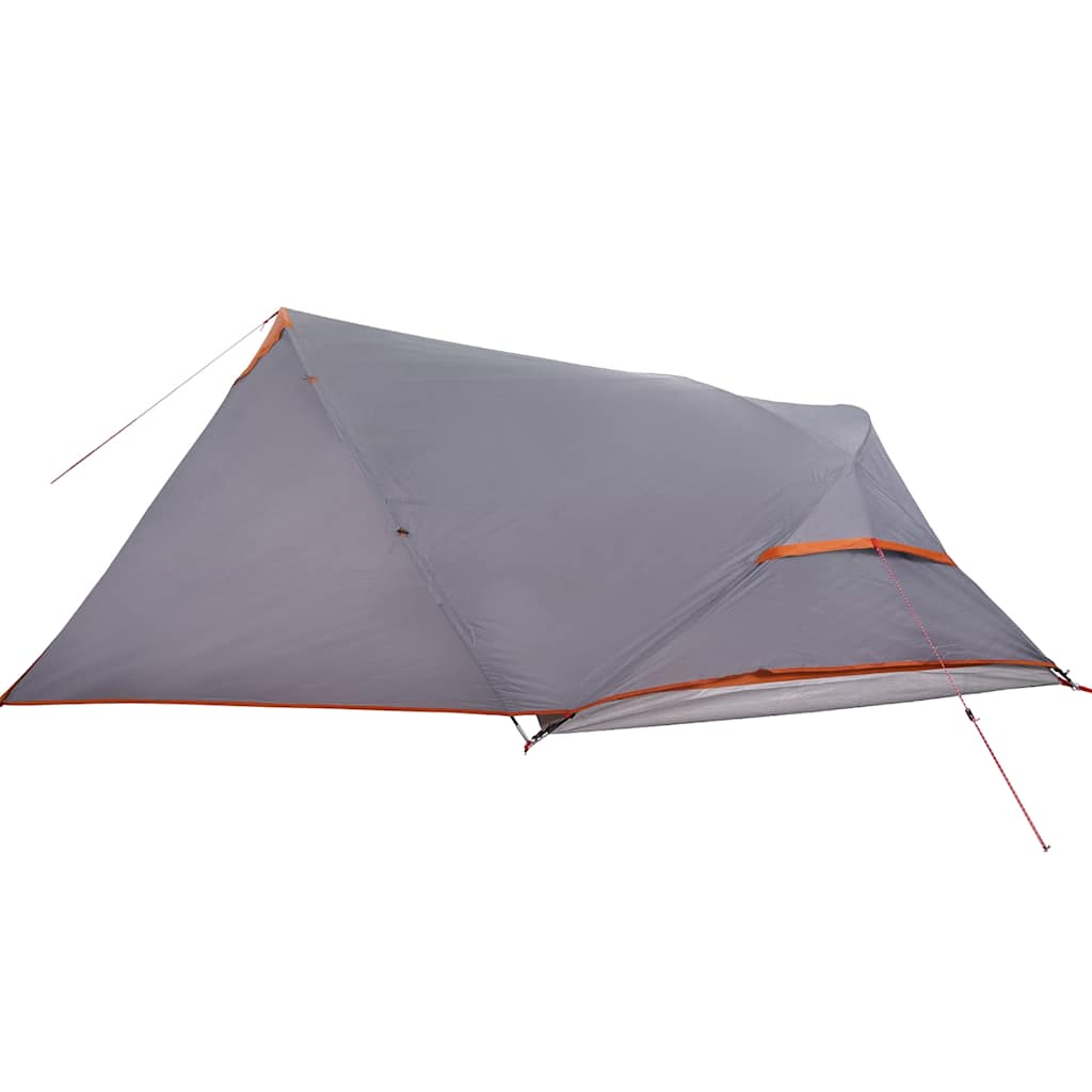 Camping tent, orange, four-person, dome