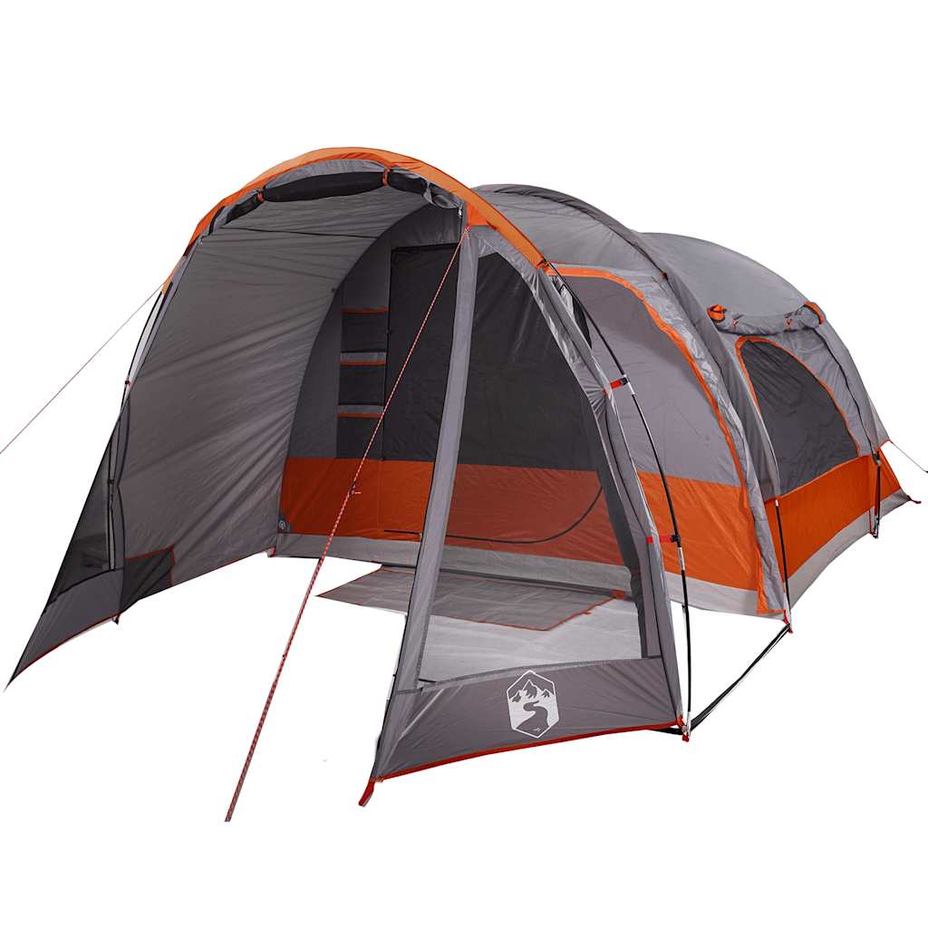 Family tent, grey, six-person, waterproof