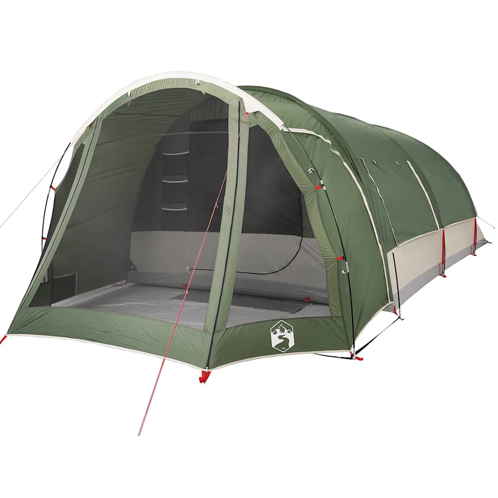 Family tent, green, eight-person, tunnel