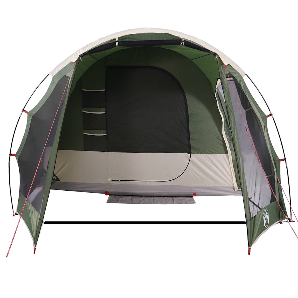 Family tent, green, eight-person, tunnel