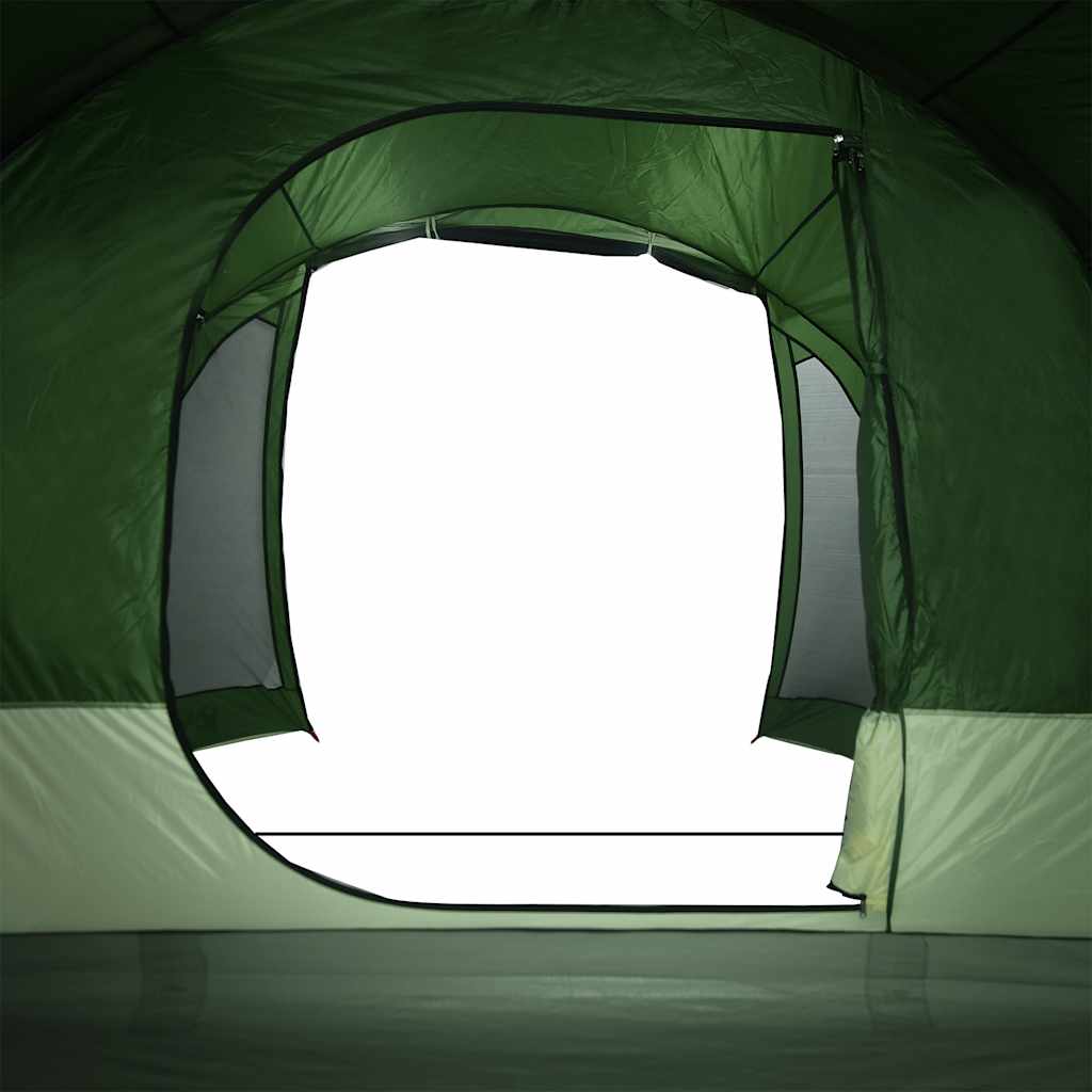 Family tent, green, eight-person, tunnel