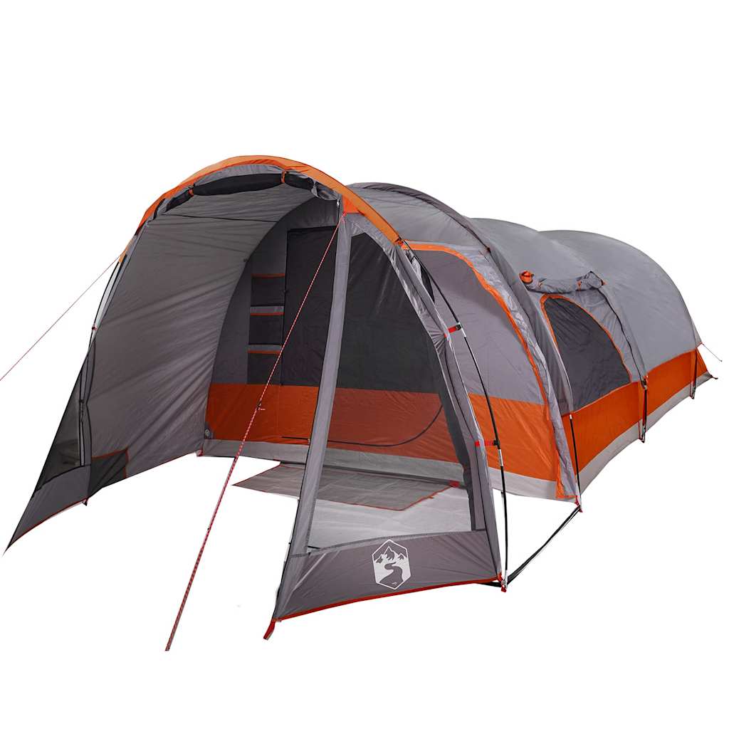 Family tent, grey, eight-person, tunnel
