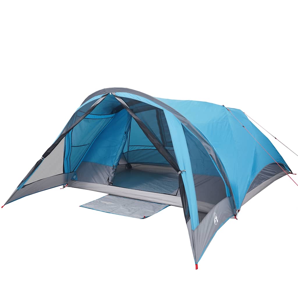Family tent, blue, six-person, waterproof