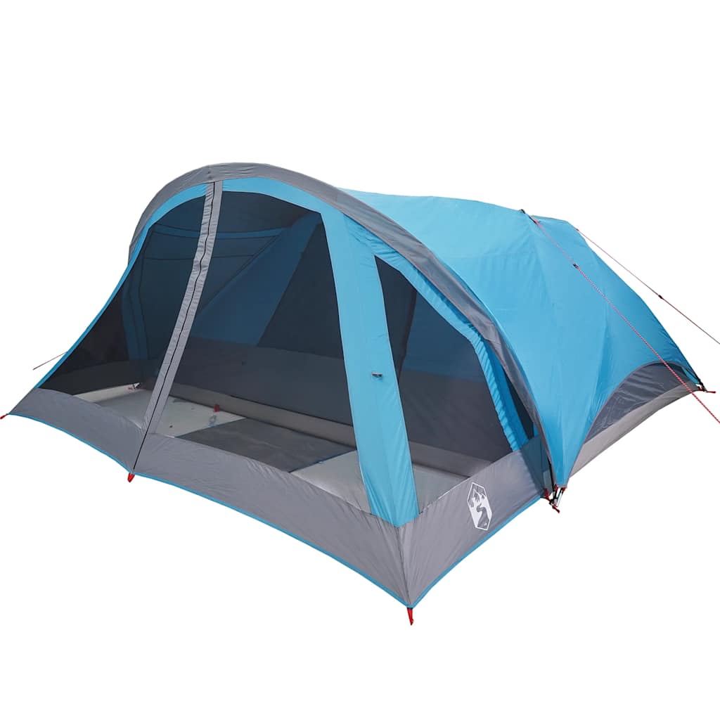 Family tent, blue, six-person, waterproof
