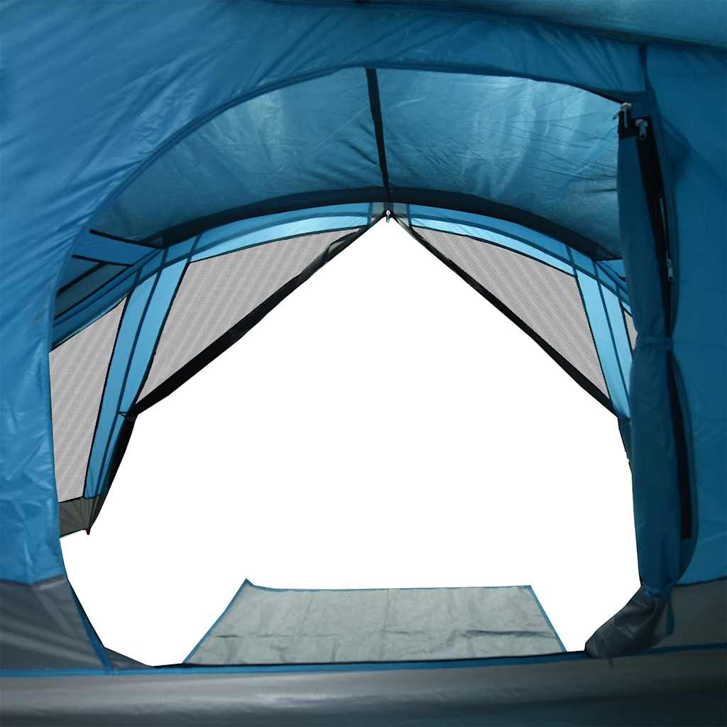 Family tent, blue, six-person, waterproof
