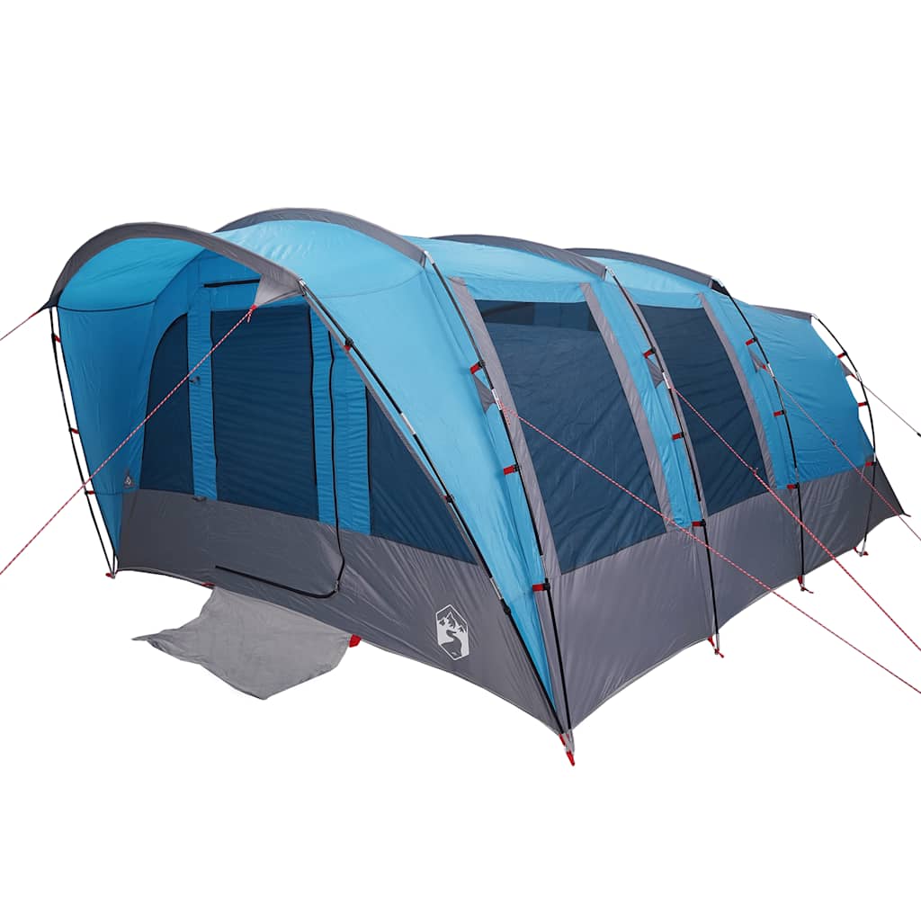 Family tent, blue, eight-person, tunnel