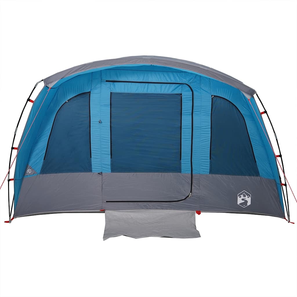 Family tent, blue, eight-person, tunnel