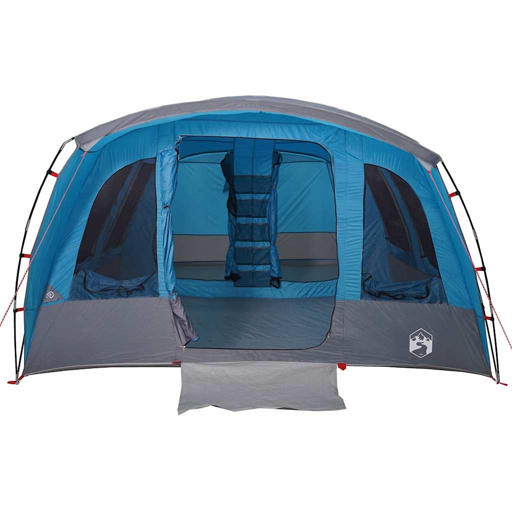 Family tent, blue, eight-person, tunnel