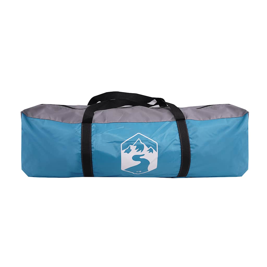 Family tent, blue, eight-person, tunnel
