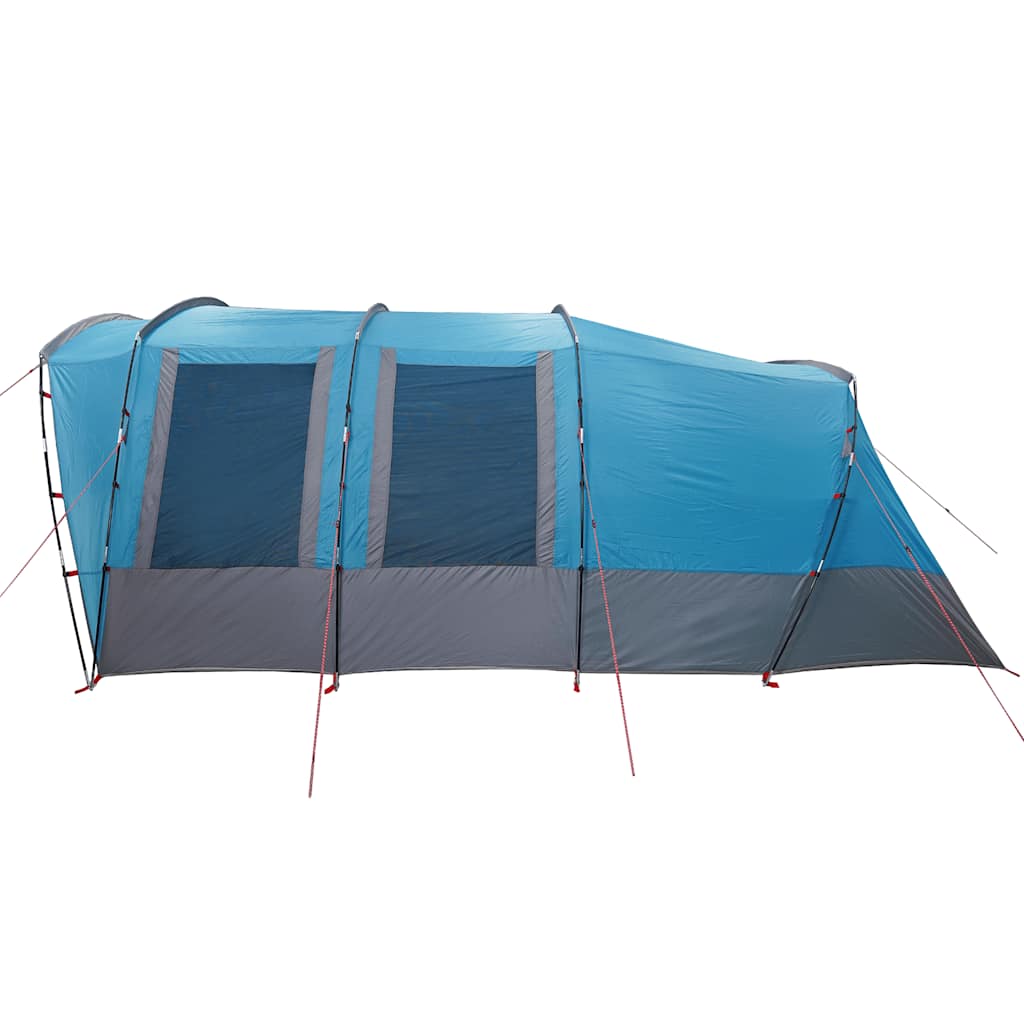 Family tent, blue, eight-person, tunnel