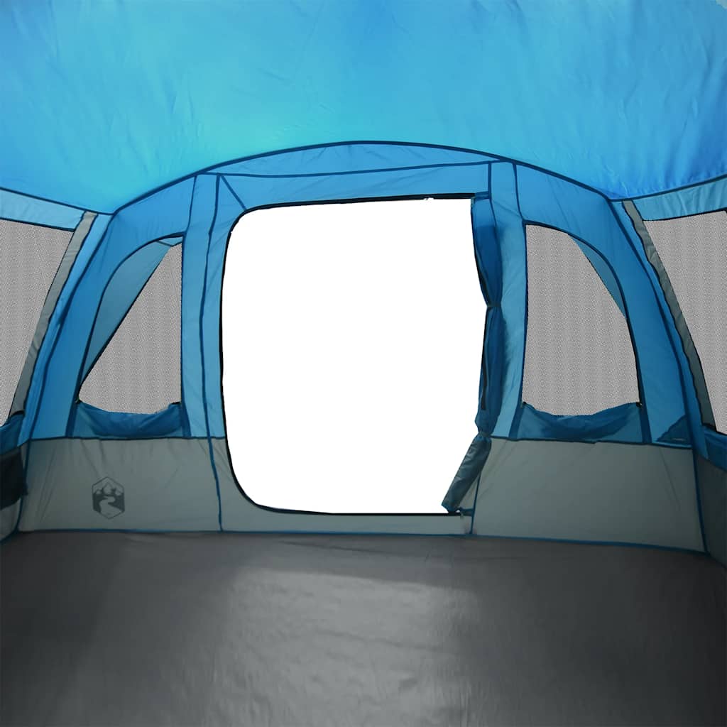 Family tent, blue, eight-person, tunnel