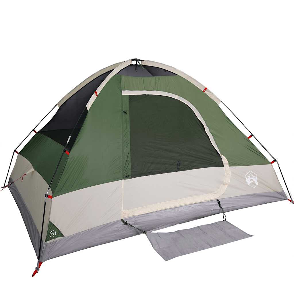 Camping tent, green, two-person, dome-shaped