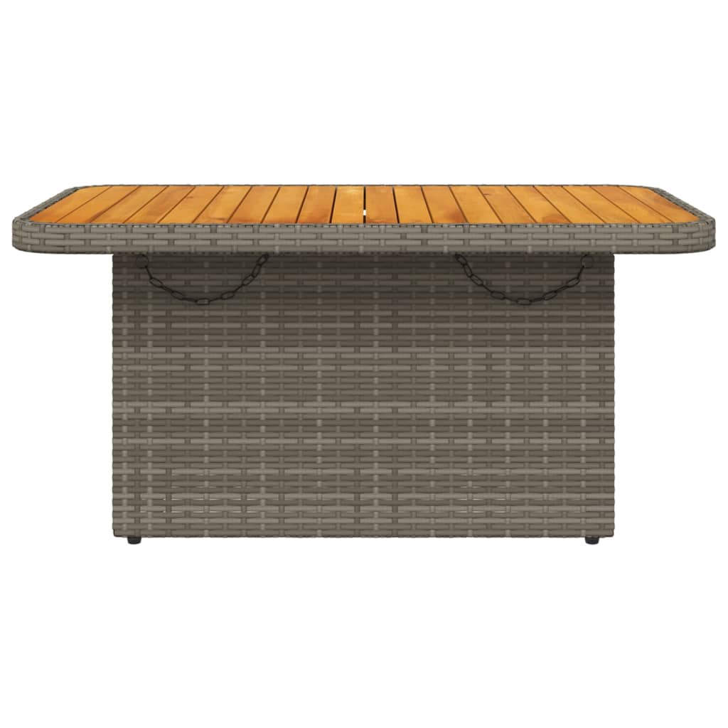 Dārza galds, pelēks, 90x55x71 cm, polirotangs/akācijas koks