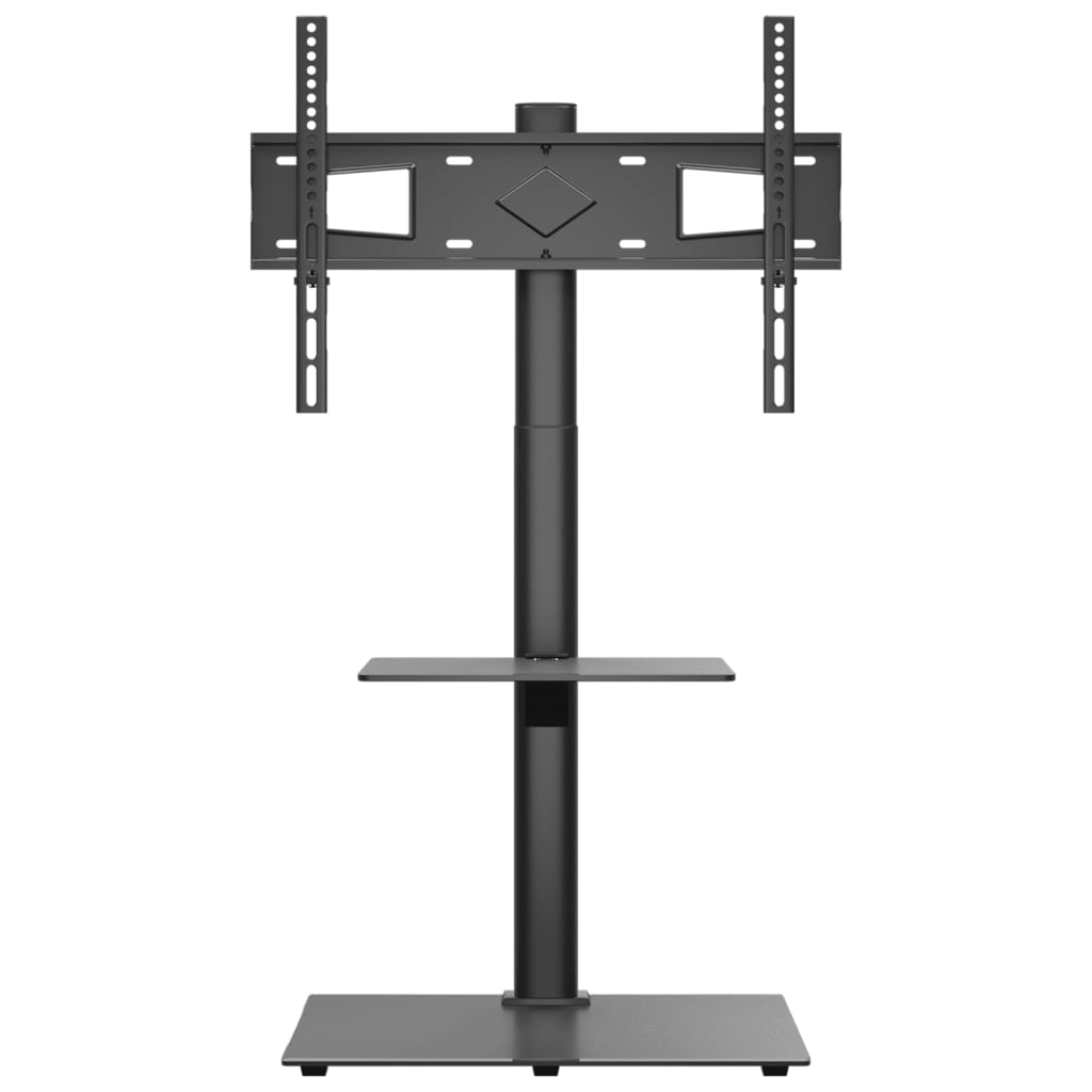 Corner TV stand, 2-tier, black, 32-65 inch TV