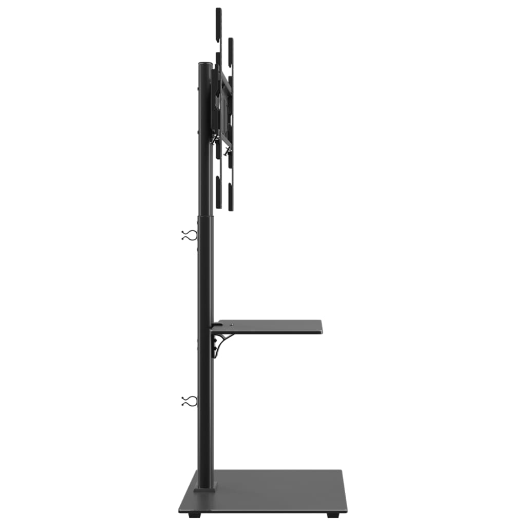 Corner TV stand, 2-tier, black, 32-65 inch TV