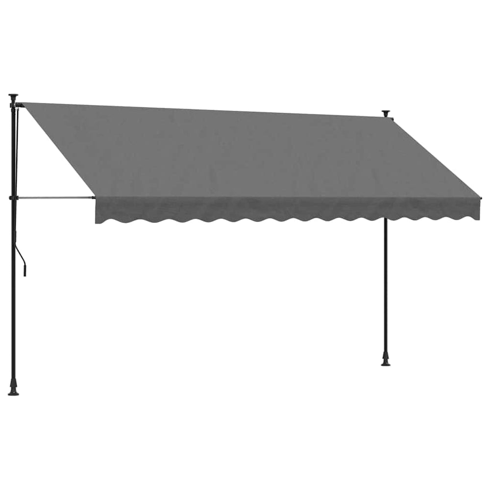 Ištraukiama markizė, antracito, 350x150cm, audinys ir plienas
