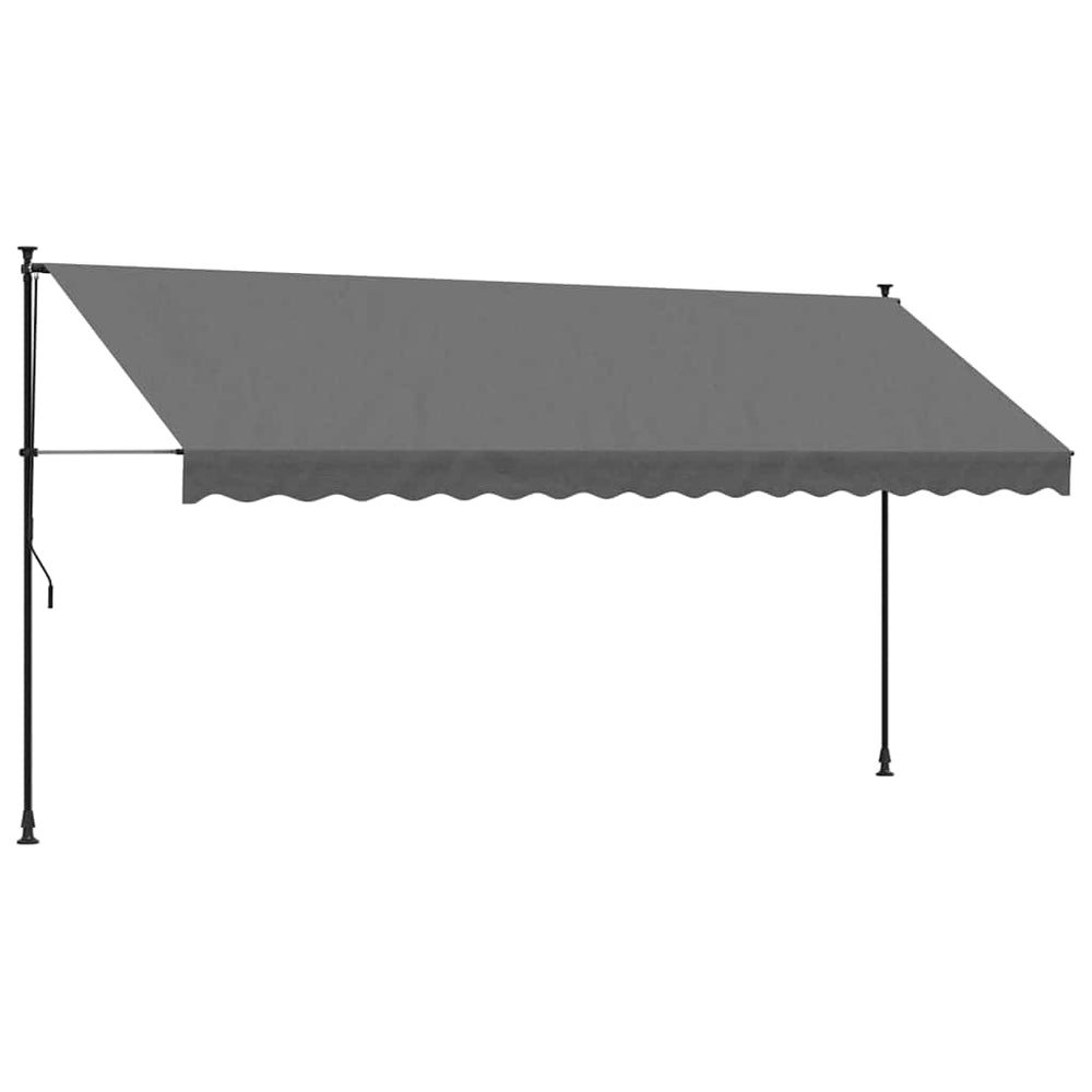 Ištraukiama markizė, antracito, 400x150cm, audinys ir plienas
