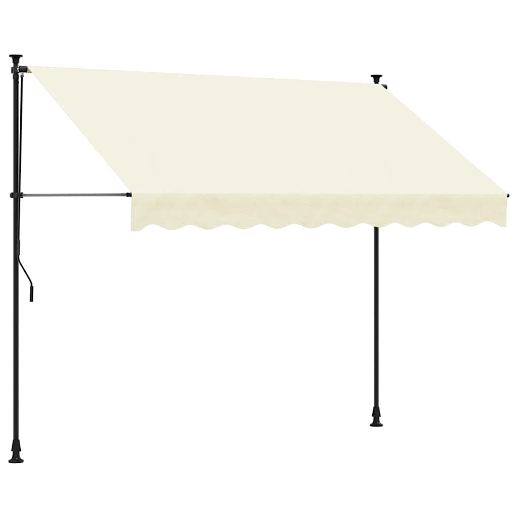 Ištraukiama markizė, kreminė, 300x150cm, audinys ir plienas